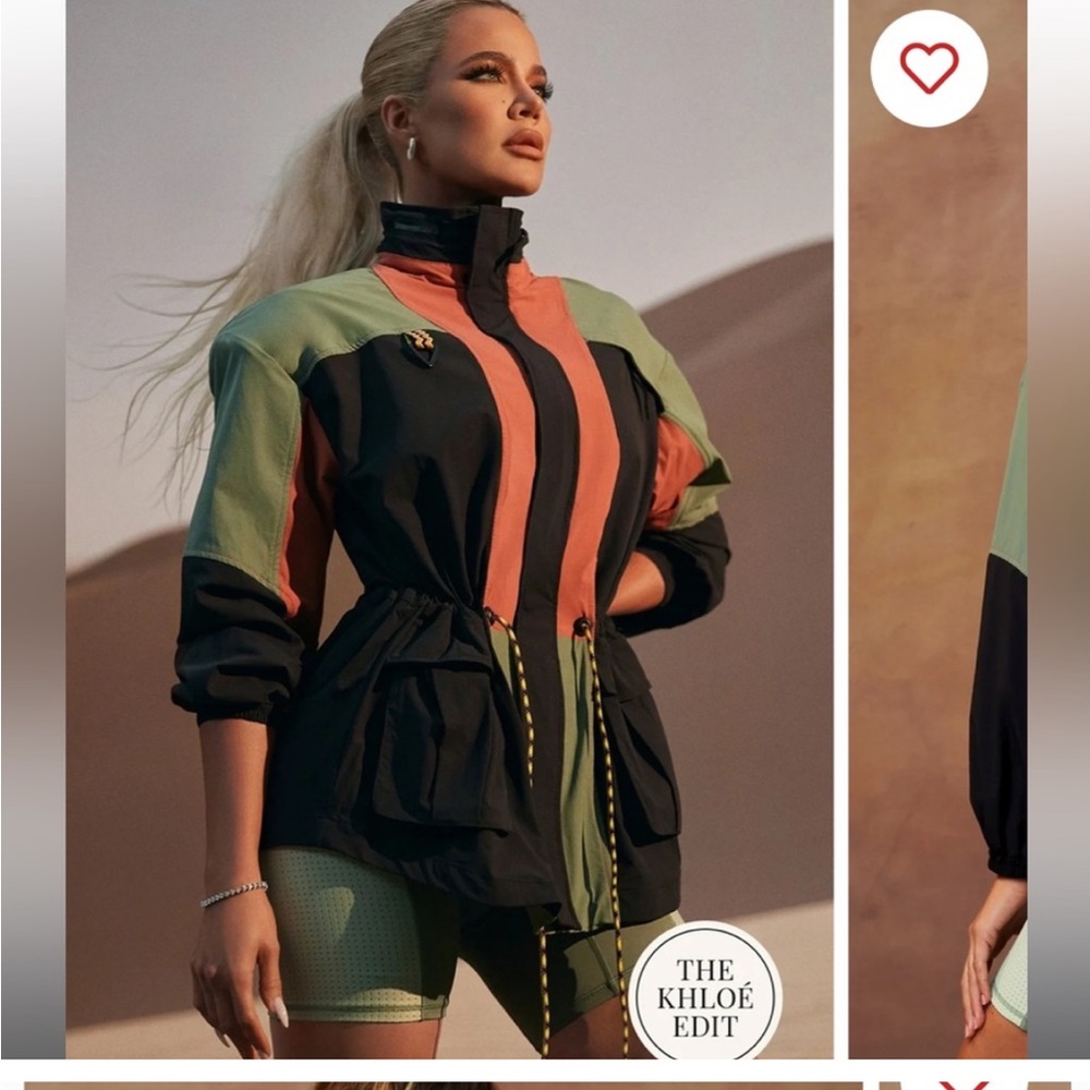 Fabletics heights cargo jacket Anorak NWT XS